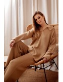 Set dama tricotat cu pantaloni cappuccino largi 222217 - Magazin online - Boutique